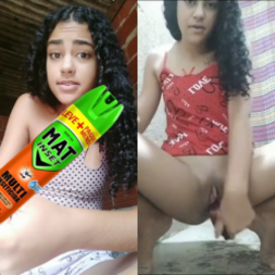 Novinha pobre engolindo o inseticida mata barata com a bucetinha | Mixadulto.com